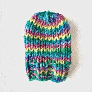 🚘Rainbow beanie hat for shift knob cover handmade